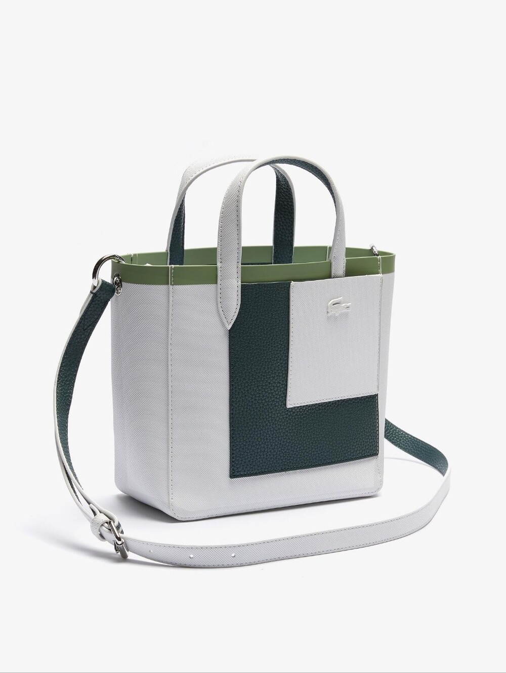 Lacoste White and Green Tote Shoulder Bag to add to your collection.